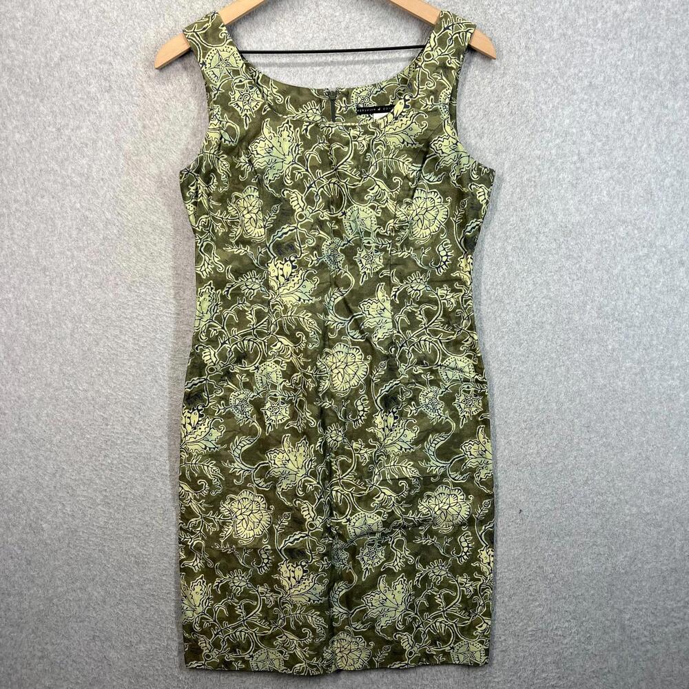 Peruvian Connection Sheath Tank Dress Pima Cotton Womens 4 Artsy Green‎ Floral
